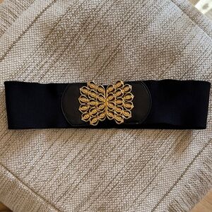 bebe Black Belt with Gold Detailing